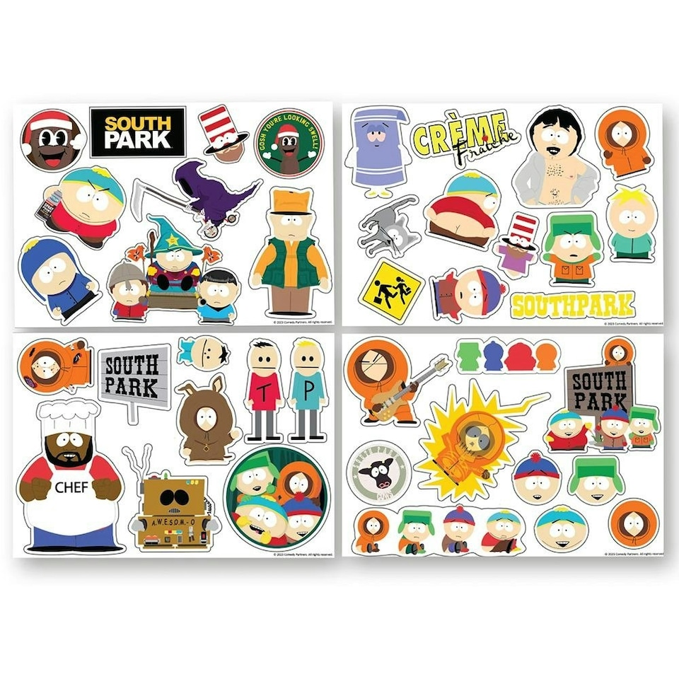 image 1 of South Park Tech Stickers - Multicoloured - One Size (UTBS4362)