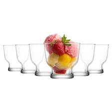 LAV Petit Glass Ice Cream Bowls - 240ml - Pack of 6 Clear