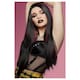 image 1 of Manic Panic Vampire’s Kiss Super Vixen Black with Red Long Straight Hair Wig