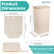 image 2 of 100L Foldable Laundry Hamper with Lid, Collapsible Clothes Basket