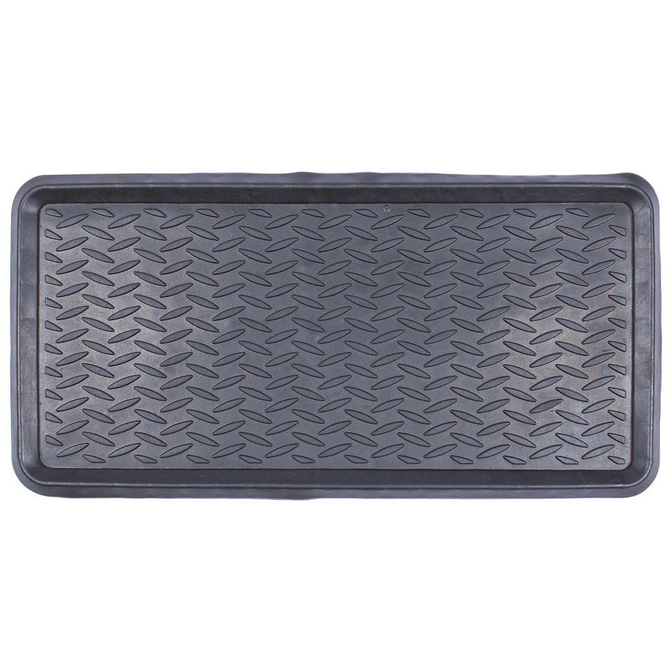 image 1 of Nicola Spring Heavy Duty Rubber Boot Tray - 80 x 40cm - Black | Black | Black