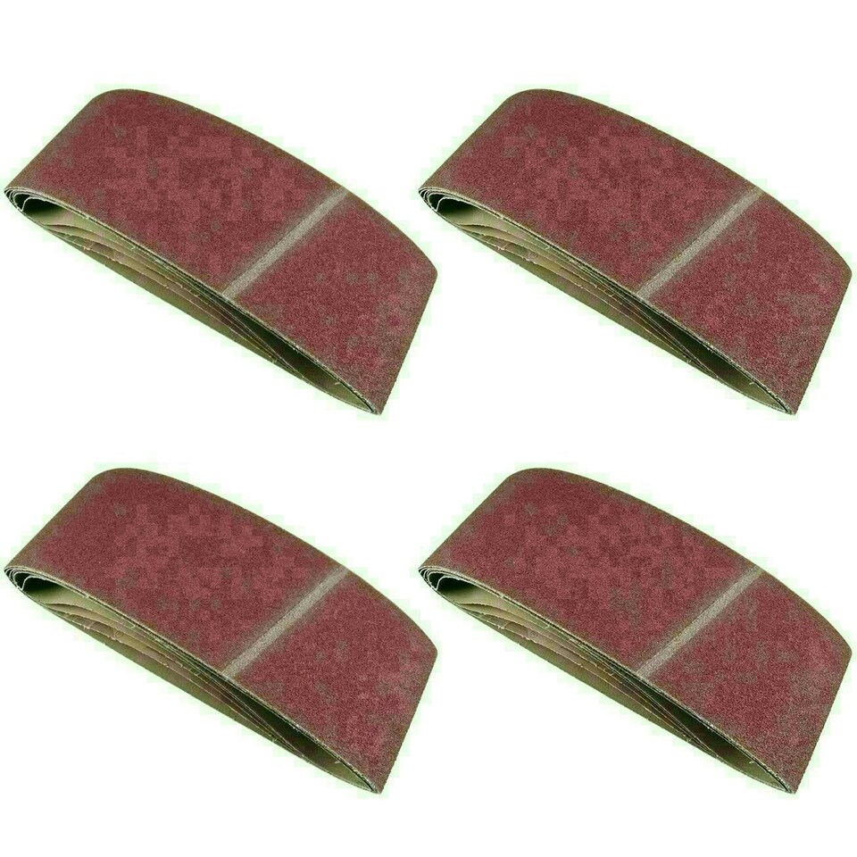 image 1 of Belt Power Finger File Sander Abrasive Sanding Belts 610mm x 100mm 80 Grit 20 PK