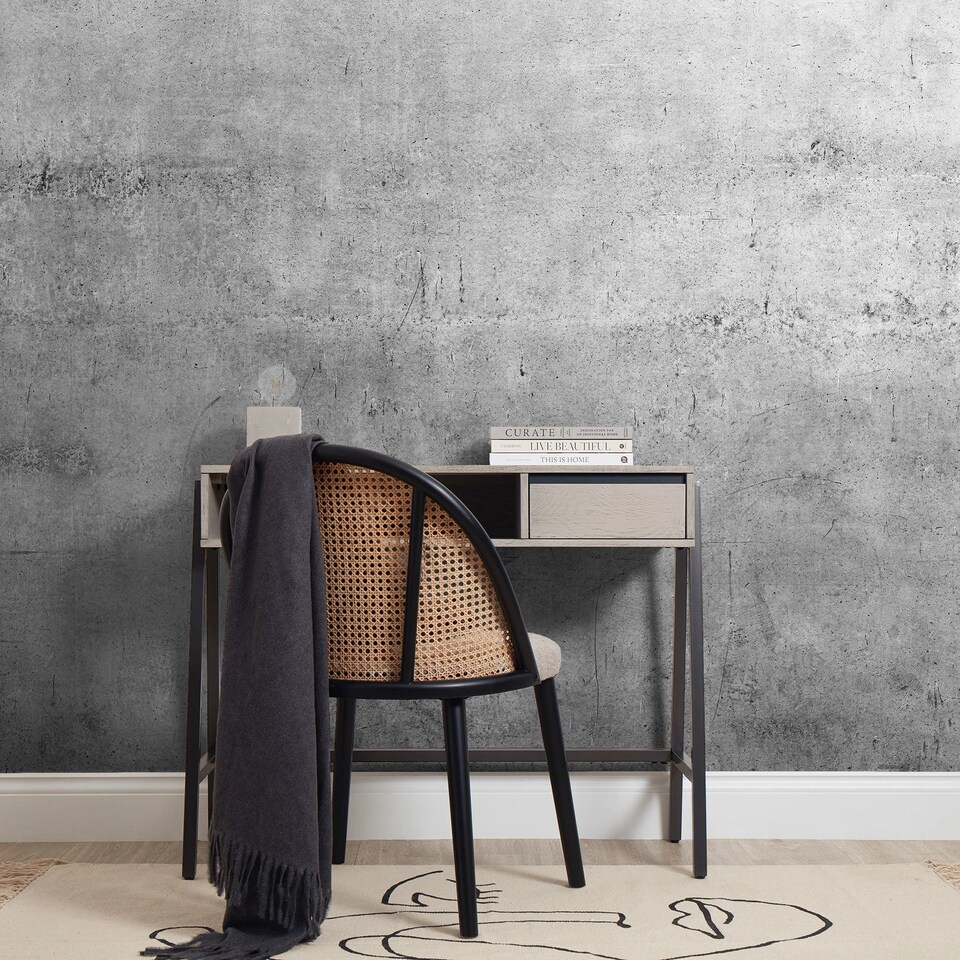 image 1 of Ombre Concrete Full Wall Mural in Grey | Grey | Grey | Large (300cm x 240cm)