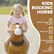 image 3 of AIYAPLAY Ride On Horse, Plush Animal Walking Horse Toy with Wheels, Brown