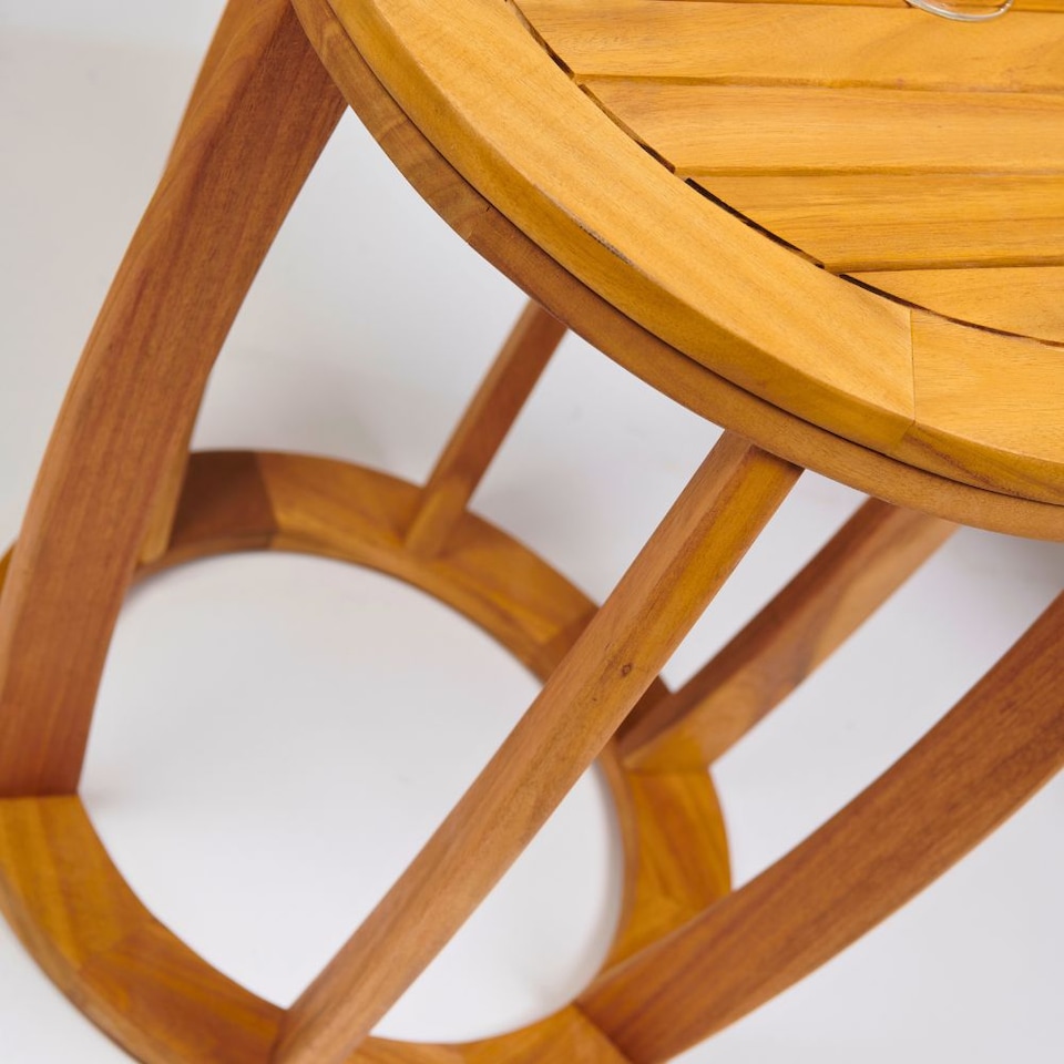 image 1 of Greenhurst Abberley 2-Seater Garden Conversation Set – Acacia Wood with Cushions and Coffee Table