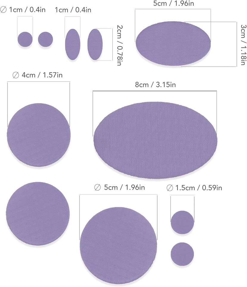 image 1 of aZengear Repair Patches for Jackets, Tent, Shoe, Gear - Waterproof, Self-Adhesive, Tear-Cold-Heat-Resistant (11 Pieces, Lilac)