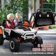 image 3 of AIYAPLAY 2 Seater 24V 7AH Ride on Truck w/ Spring Suspension, White