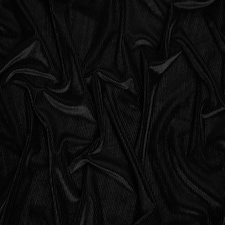 Black Narrow Rib Velvet Stretch Knit Fabric for Dressmaking, 155cm / 61" Wide - per metre