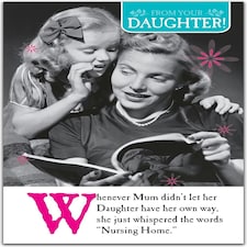 Emotional Rescue Funny Mother's Day Card From Daughter, Nursing Home Mother's Day Card from Daughter
