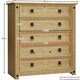 image 3 of Vida Designs Corona 5 Drawer Chest of Drawers Rustic Furniture, Solid Pine Wood