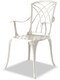 image 3 of Centurion Supports OSHOWA Luxurious Garden and Patio Table and 2 Large Chairs with Armrests Cast Aluminium Bistro Set - White