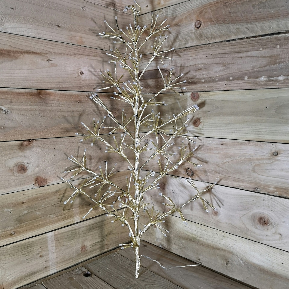 image 1 of 3ft Warm White Christmas Tree Starburst 296 LED Garden Lights Outdoor Decoration