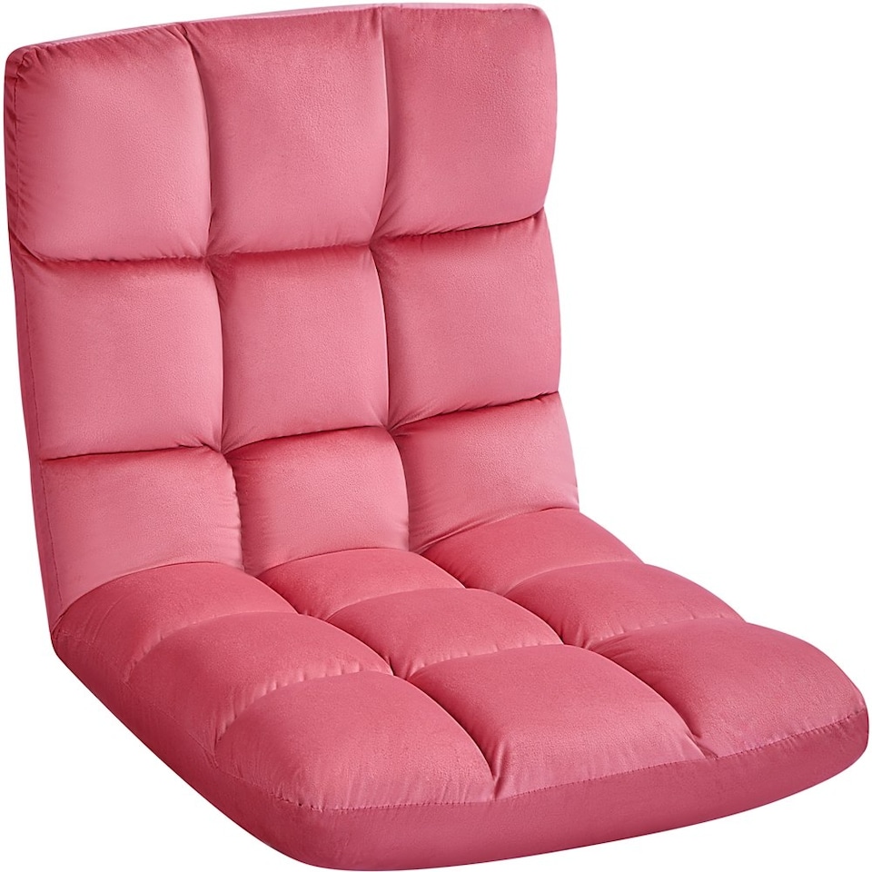 image 1 of Yaheetech Lazy Sleeper Recliner with 14 Adjustable Positions and Backrest Pink