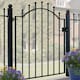 image 1 of Manor-Weston Low Ball Top Single Gate - Solid Steel - Fits Gap of 955 mm x 1041 mm High - Electro Galvanised/Black Powder Coated | Black | 1