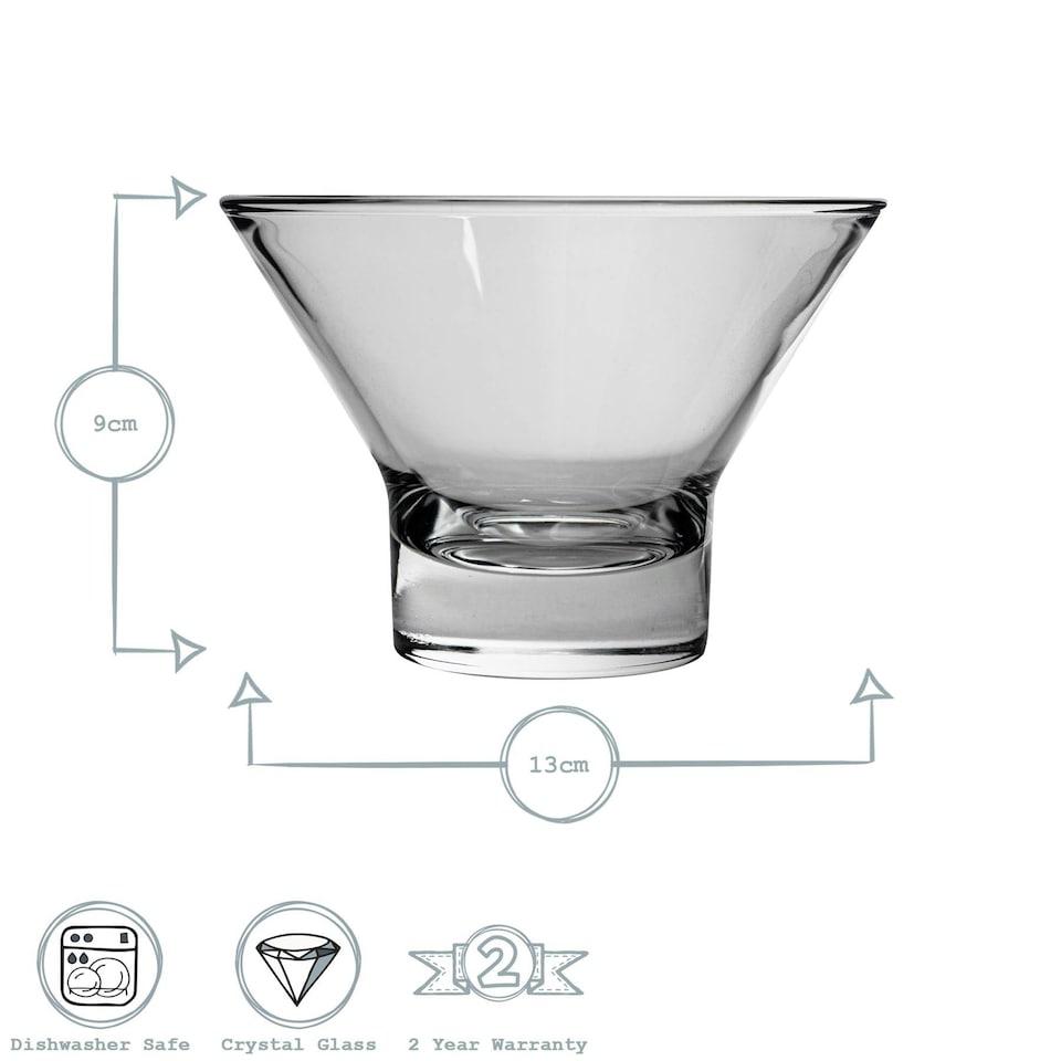 image 1 of Bormioli Rocco Ypsilon Ice Cream Bowls - 375ml - Pack of 6 Clear