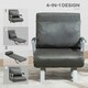image 5 of HOMCOM Sofa Bed Foldable Portable Sleeper Lounge w/ Pillow Dark Grey
