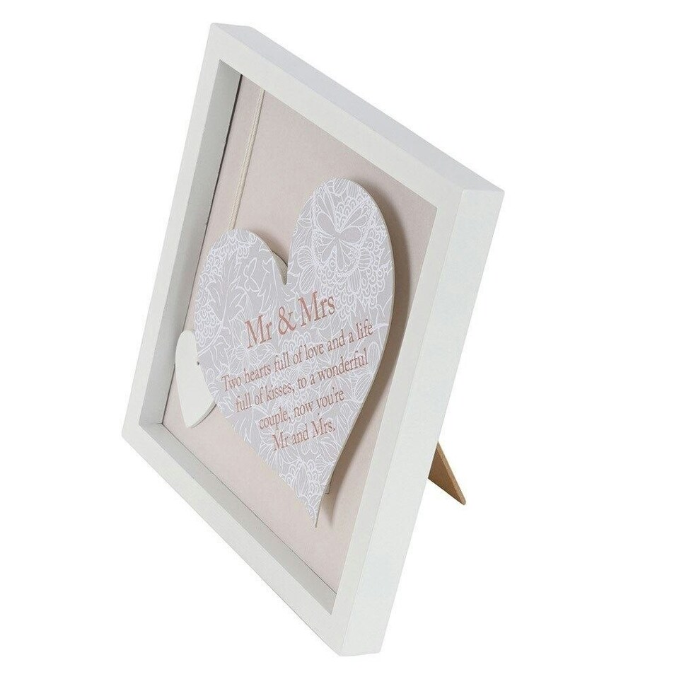 Sentiment Heart Frame - Mr & Mrs | Multi | One Size