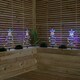 image 2 of 45cm Set of 4 Light up White Spiral Christmas Tree Garden Path Lights with 100 Multi-Coloured LEDs