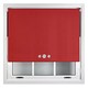 image 2 of FURNISHED Blackout Roller Blinds with Triple Round Eyelets Cut to Size Easy Fit Window Shade | Red | Red | (W) 60cm x (L) 210cm
