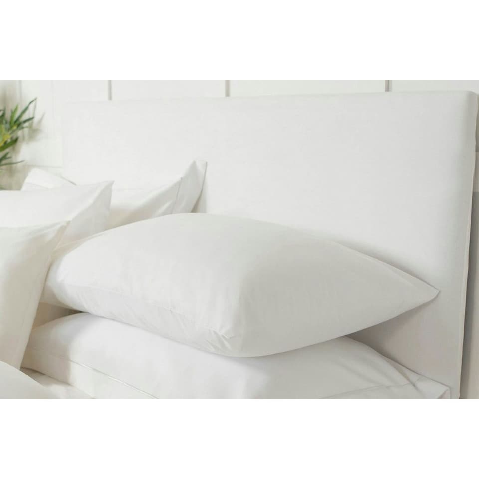 Belledorm Faux Suede Plain Headboard Cover - White - 70cm x 150cm