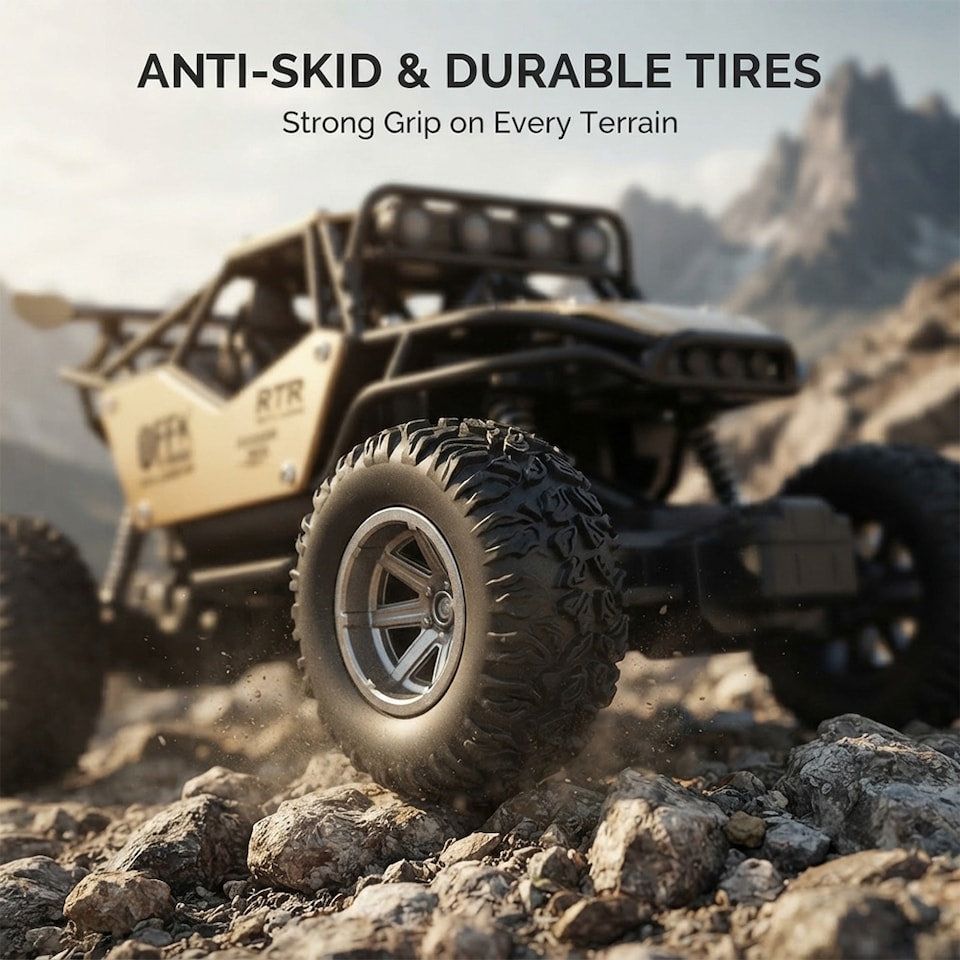 image 1 of Alivio Remote Control Monster Truck, Off-Road RC Climbing Truck for Kids