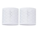 image 1 of First Choice Lighting Set of 2 White Laser Cut 15.5cm Table Lamp Shades White