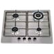 image 1 of SIA SSG601SS 60cm Stainless Steel 4 Burner Gas Hob With Cast Iron Pan Stands