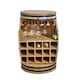 image 1 of Valor Solid Dark Mango Wood Barrel Wine Sideboard | Brown