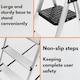 image 5 of Lightweight Step Ladders - Compact Aluminium Stepladder with Non-Slip Wide Step, Portable Silver Color - Tall Folding Ladder with Platform Silver | 6 - Step 181 cm
