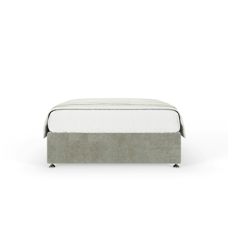 image 1 of Neptune Spring Seal Grey Naples Velvet Divan Set Small Double