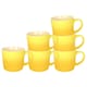 image 1 of Argon Tableware New Bone China Mugs - 330ml - Yellow Ombre - Pack of 6 Yellow