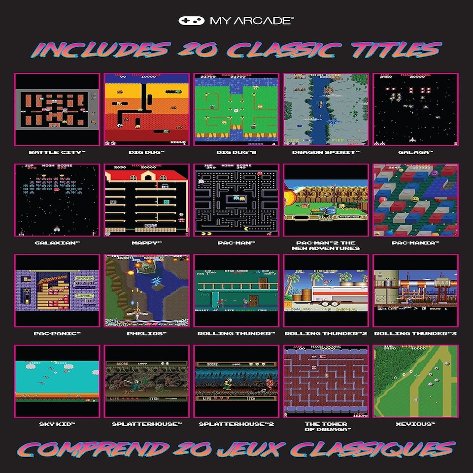 image 1 of Bandai Namco Museum Hits (20 in 1) Mini Player 10 Inch