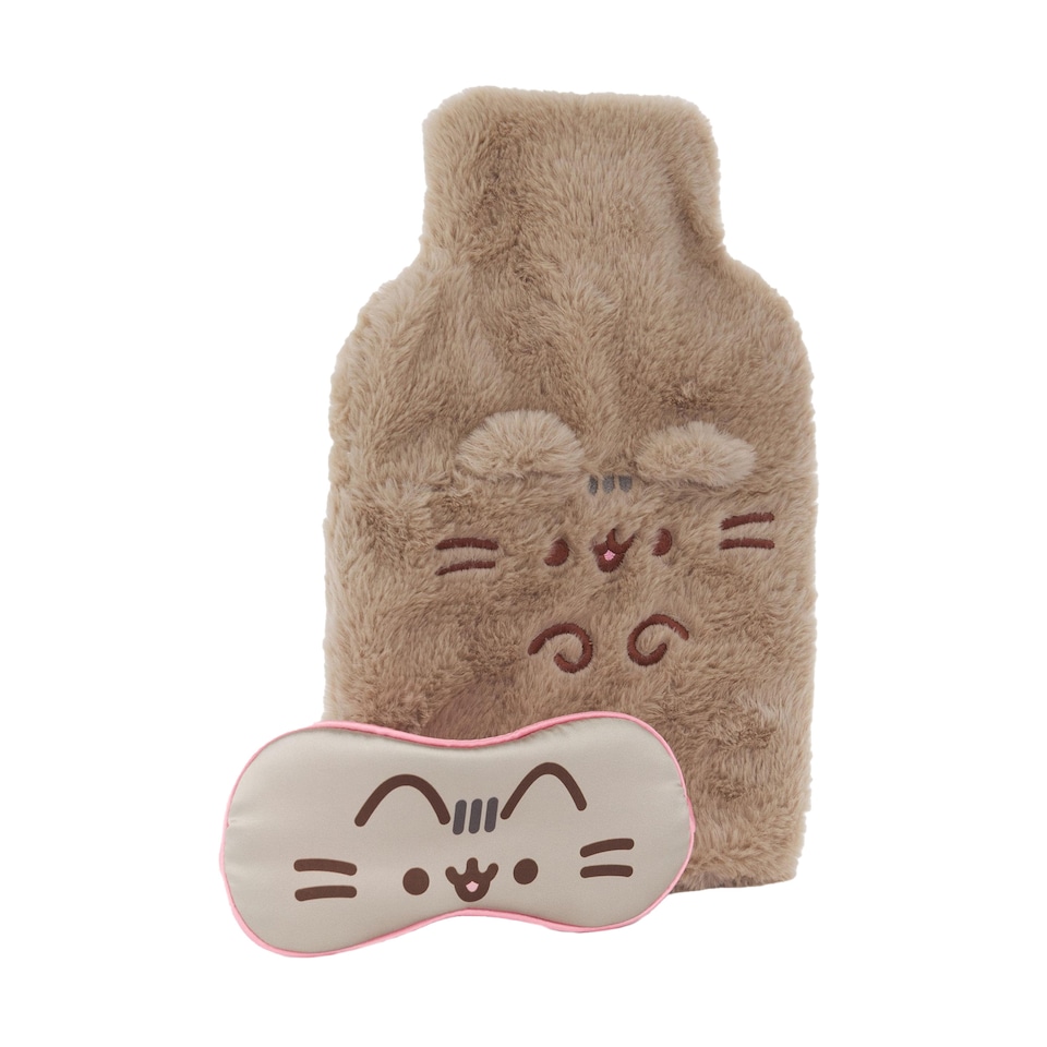 image 1 of Pusheen Womens/Ladies Hot Water Bottle And Eye Mask Set (Pack Of 2)