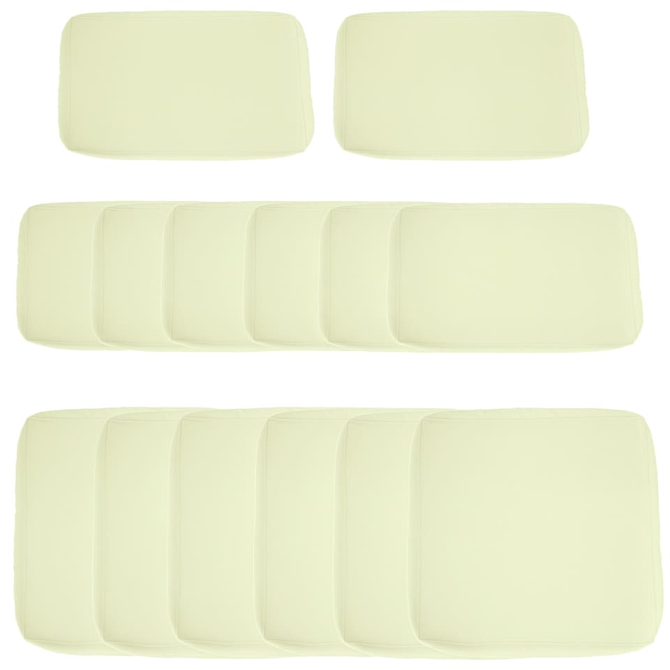 image 1 of Outsunny Garden Rattan Sofa Set Polyester Cover Replacement No Cushion Cream