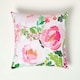 image 4 of Homescapes Pink Peony Outdoor Cushion 45 x 45 cm - Set of 2 Pink