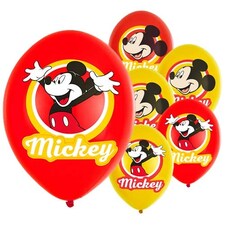 Assorted Mickey Mouse Latex Balloons 28cm / 11 in - Pack of 6