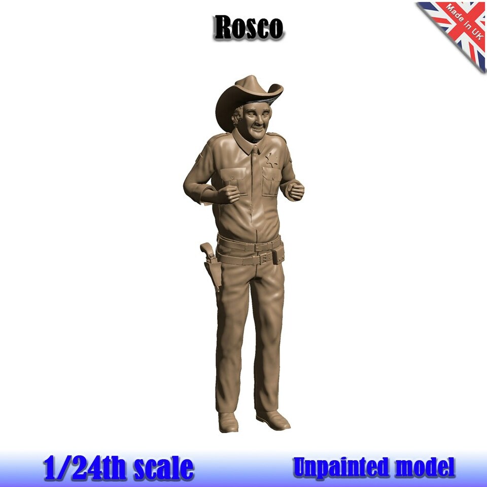 image 1 of Dukes Of Hazzard Rosco Unpainted Figure 1:24 Scale Wasp Ro 24