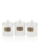 image 1 of White Coffee, Tea, And Sugar Canister Set - 17 cm (H) x 13 cm (Dia)
