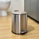 image 1 of Showerdrape Capri Stainless Steel Satin 3L Pedal Bin | Chrome | Satin Chrome | 1