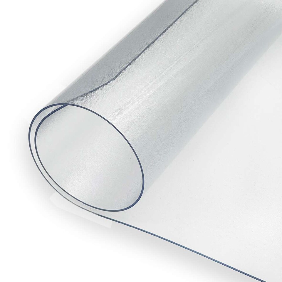 image 1 of 2mm Frosted PVC Tablecloth - 1.45cm Wide, Sold by the Meter | Clear | Frosted