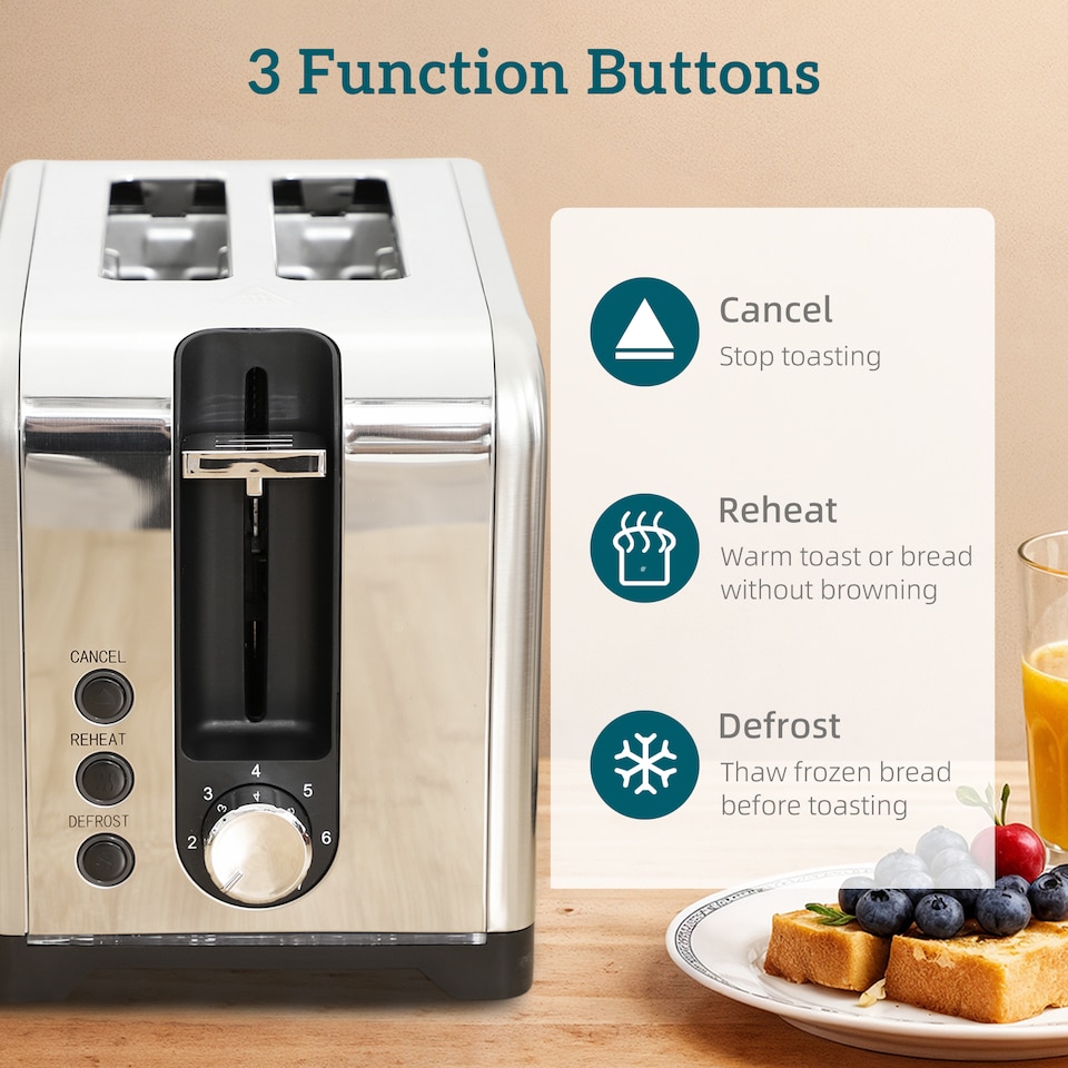 image 1 of HOMCOM Kettle and Toaster Set, 1.7L 3000W Rapid Boil Jug Kettle with Otter Thermostat, Limescale Filter, 2 Slice Toaster with 7 Browning Controls, Crumb Tray, Silver Tone | Silver