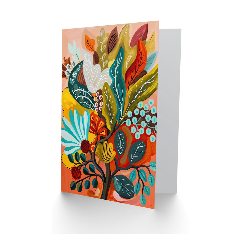 image 1 of Colourful Floral Botanical Bouquet Him Her Birthday Card