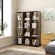 image 8 of COSTWAY 12-Cube Bookcase Freestanding Bookshelf Brown Brown