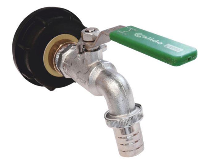 3/4" Inch BSP Garden Tap Outside Ball Drain Valve 55/60 Barrel Tank Connector Chrome