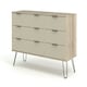 image 2 of Core Products Augusta Driftwood, 3+3 Drawer Wide Chest Of Drawers H73.6cm x W119.3cm x D39.5cm Cream