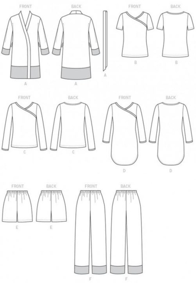 image 1 of McCall's 7297 Paper Sewing Pattern – Women’s Dresses, Robes, Trousers, Pyjamas, Shorts & Tops, Size B5 (8–10–12–14–16), Easy