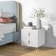 image 2 of HOMCOM 2 Drawer Dresser, Chest of Drawers Storage Cabinet, White