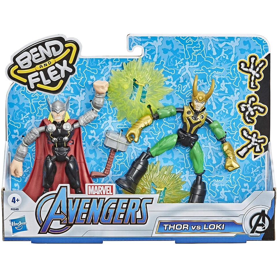 image 1 of Avengers Bend And Flex Thor Vs Loki Figures