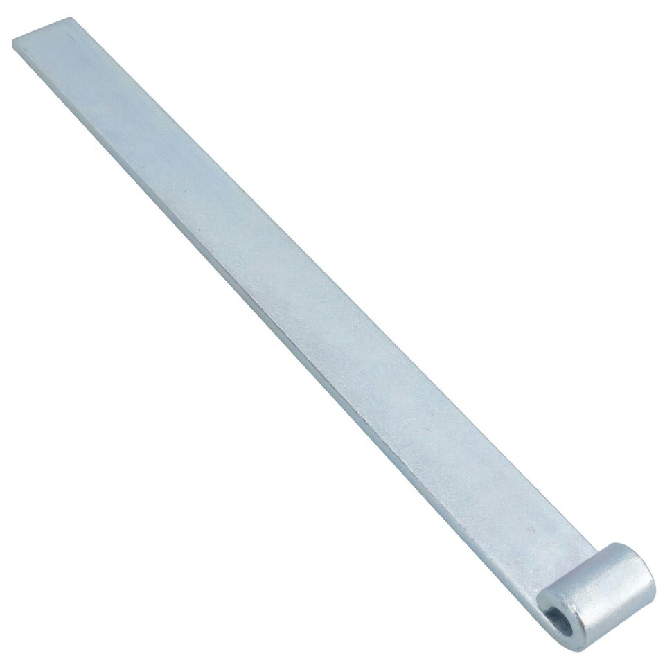 image 1 of HD Strap Tailgate Straight Hinge for 12.5mm Pins 460mm Long Zinc Plated 3pc | Silver