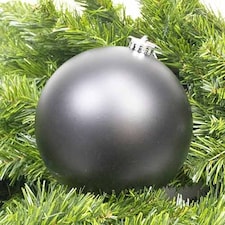 Black Matte Shatterproof Christmas Bauble 15cm